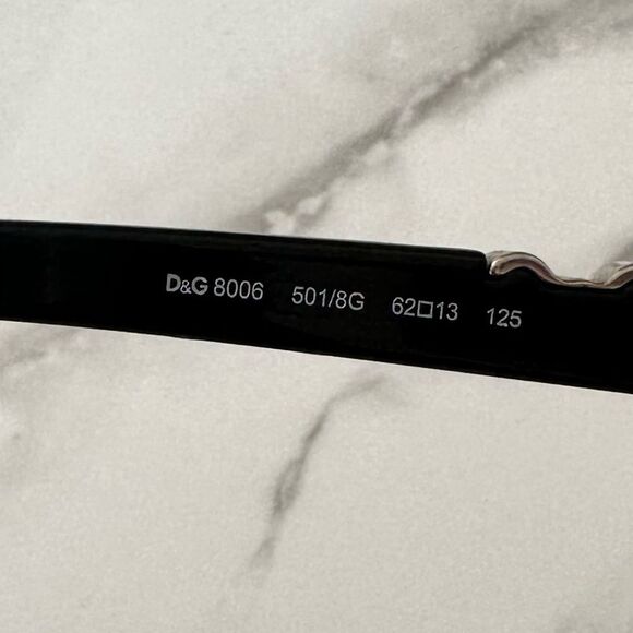 SOLD:Dolce and Gabbana D&G RetroY2K Slim Aviator GradientSunglasses Black Silver - Picture 6 of 12